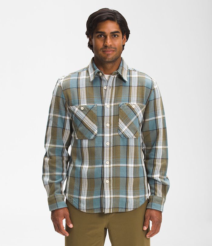 Camisa The North Face Hombre Valley Twill Flannel - Colombia YASGTZ593 - Azules